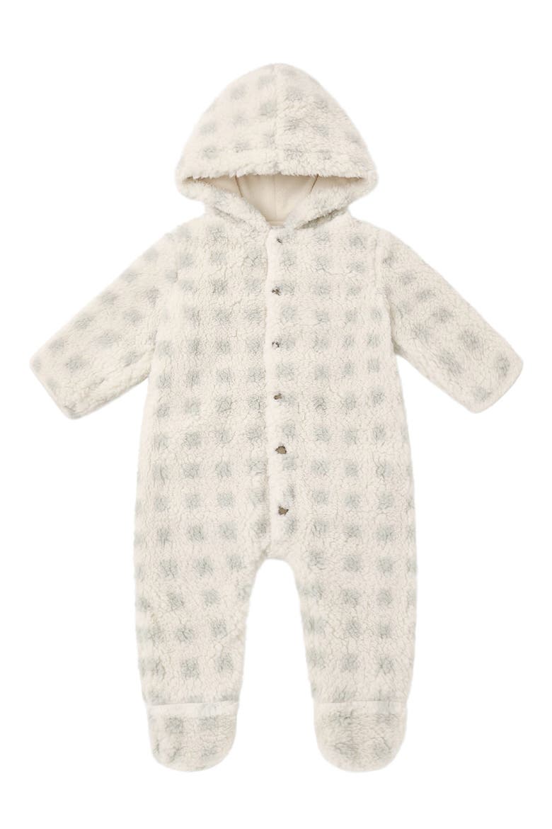 Hooded Fleece Jumpsuit, Main, color, NATURAL