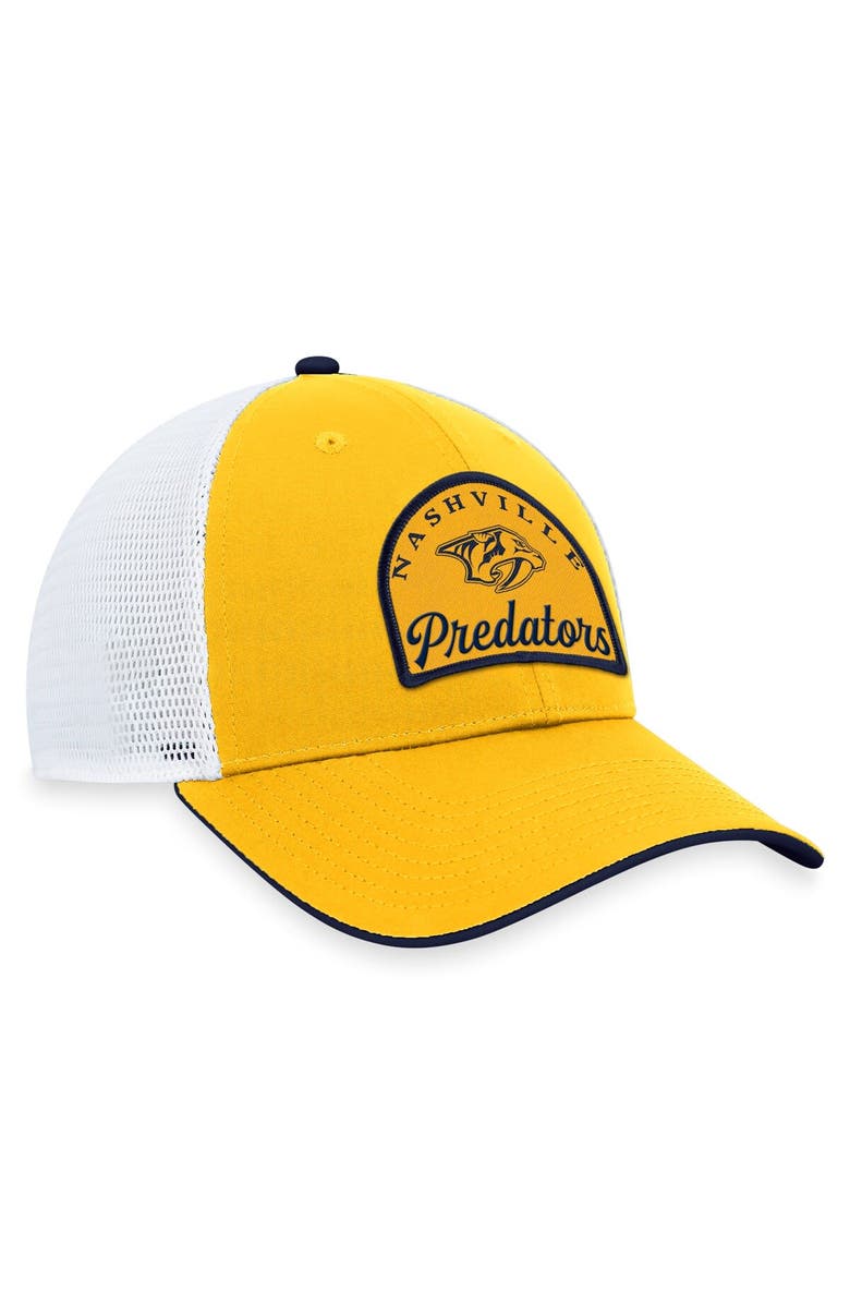 FANATICS Men's Fanatics Branded Gold/White Nashville Predators Fundamental Adjustable Hat, Alternate, color, Gold
