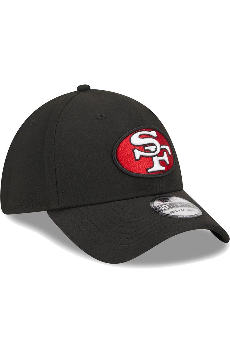 New Era Men's New Era Black San Francisco 49ers Throwback Main 39THIRTY Flex Hat, Alternate, color, Black