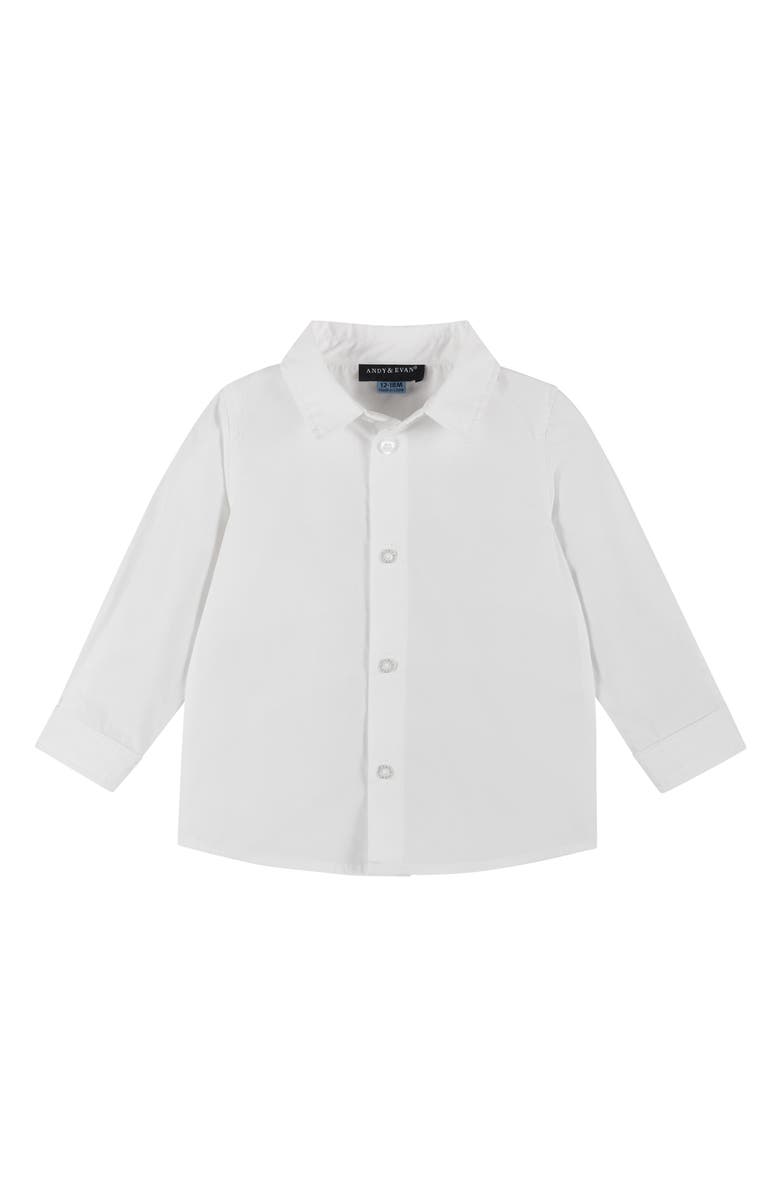 Andy & Evan Button-Up Shirt, Suspenders, Pants & Bow Tie Set, Alternate, color, White