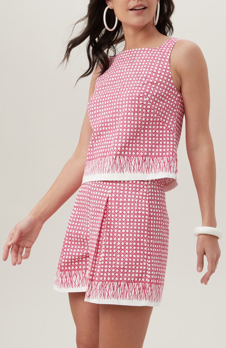 Trina Turk Venya Shell, Alternate, color, Passion Pink/ Whitewash