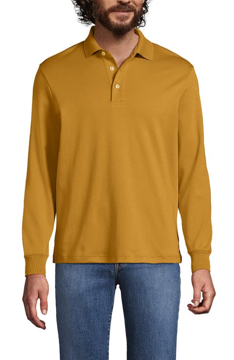 Long Sleeve Cotton Supima Polo Shirt