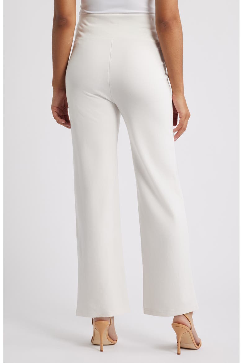 High Waist Pull-On Pants, Alternate, color, WHITE DOVE