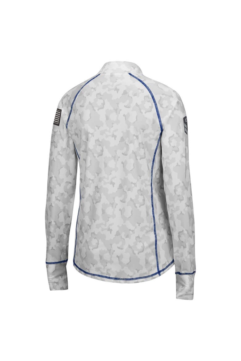 Women's Colosseum Camo Kansas Jayhawks OHT Military Appreciation Officer Arctic Lightweight Quarter-Zip Top, Alternate, color, Camo