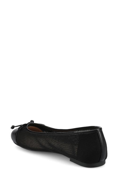 Journee Collection Kaiah Ballet Flat In Mesh/black