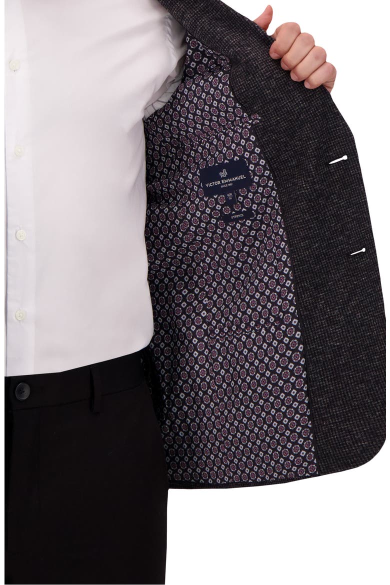 Textured Comfort Knit Cotton Blend Sport Coat, Alternate, color, CHARCOAL