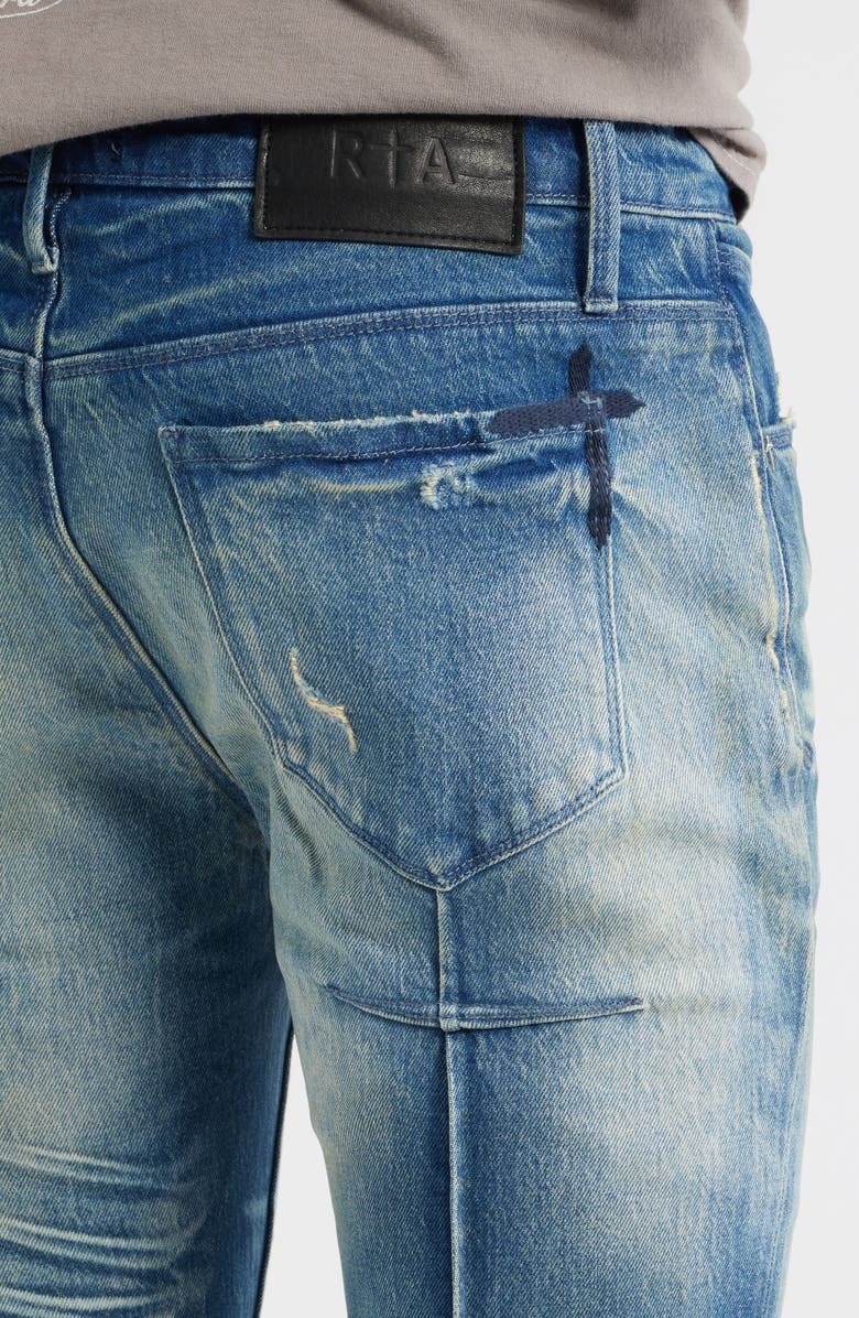 RtA Clayton Skinny Jeans, Alternate, color, Stacked Medium Blue