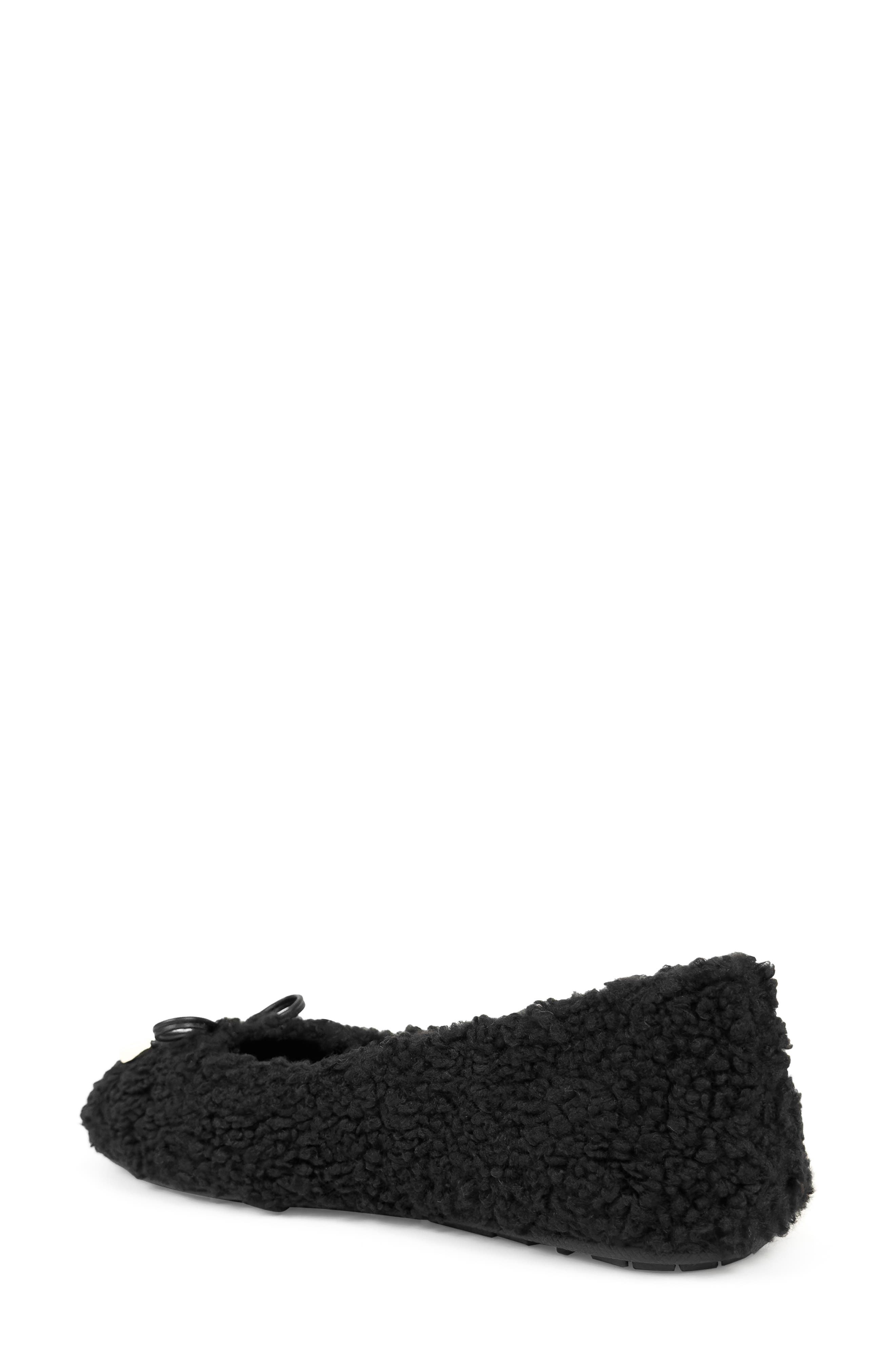 Aerosoles Patrina Faux Shearling Flat, Alternate, color, Black Faux Shearling