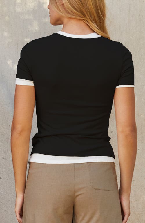 CRESCENT CRESCENT DOUBLE LAYERD T-SHIRT