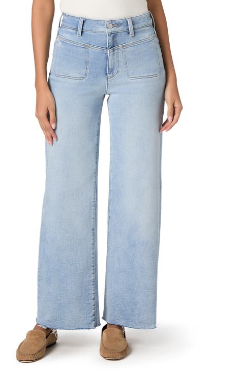 Anessa Raw Hem High Waist Wide Leg Jeans (La Belle)