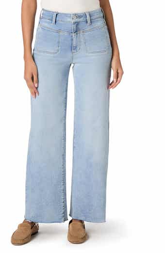 Anessa Raw Hem High Waist Wide Leg Jeans