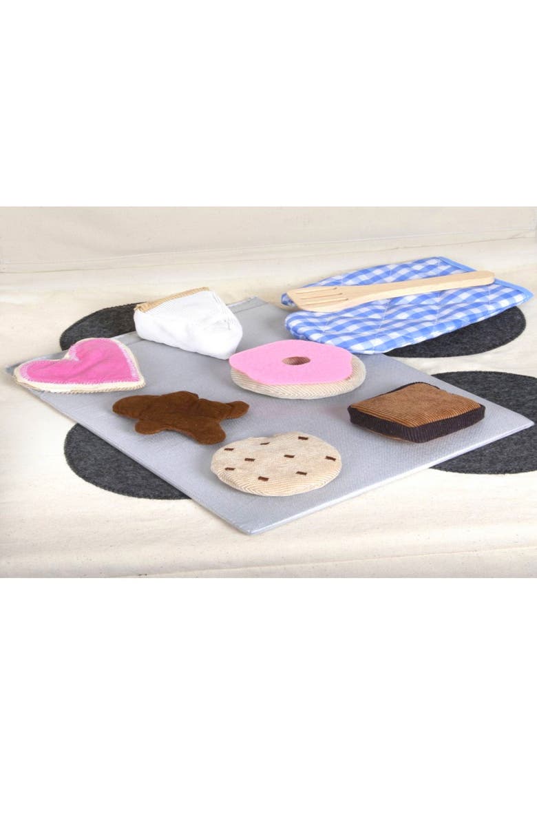 Salus Brands PopOhVer Pretend Play Plush Baking Food Play Set, Alternate, color, Multicolored