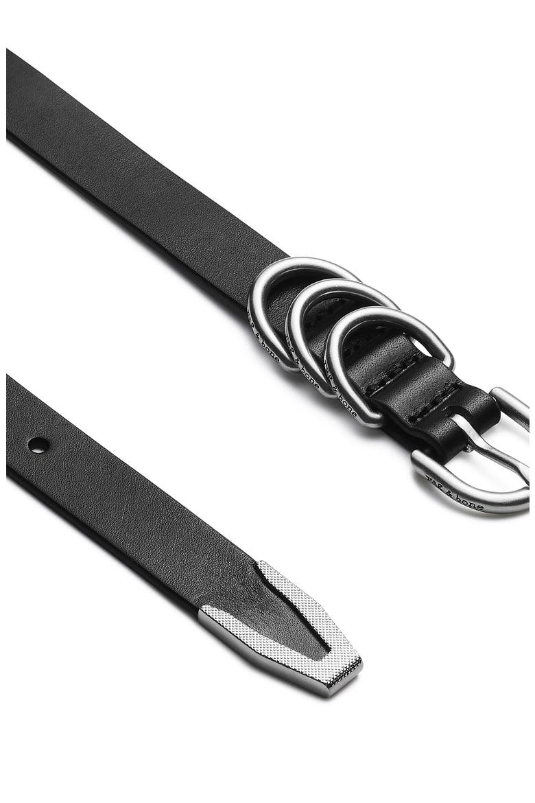 Baby Spire Leather Belt, Alternate, color, BLACK
