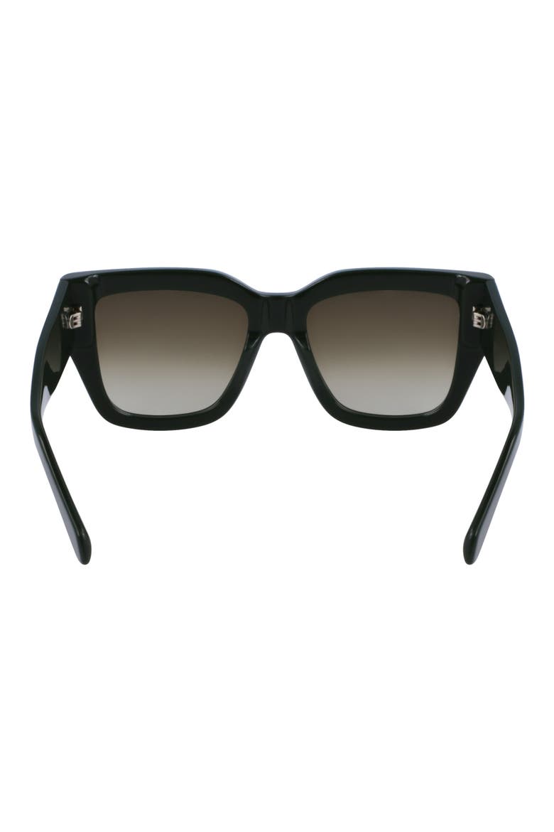 Gancini 55mm Modified Rectangular Sunglasses, Alternate, color, DARK GREEN
