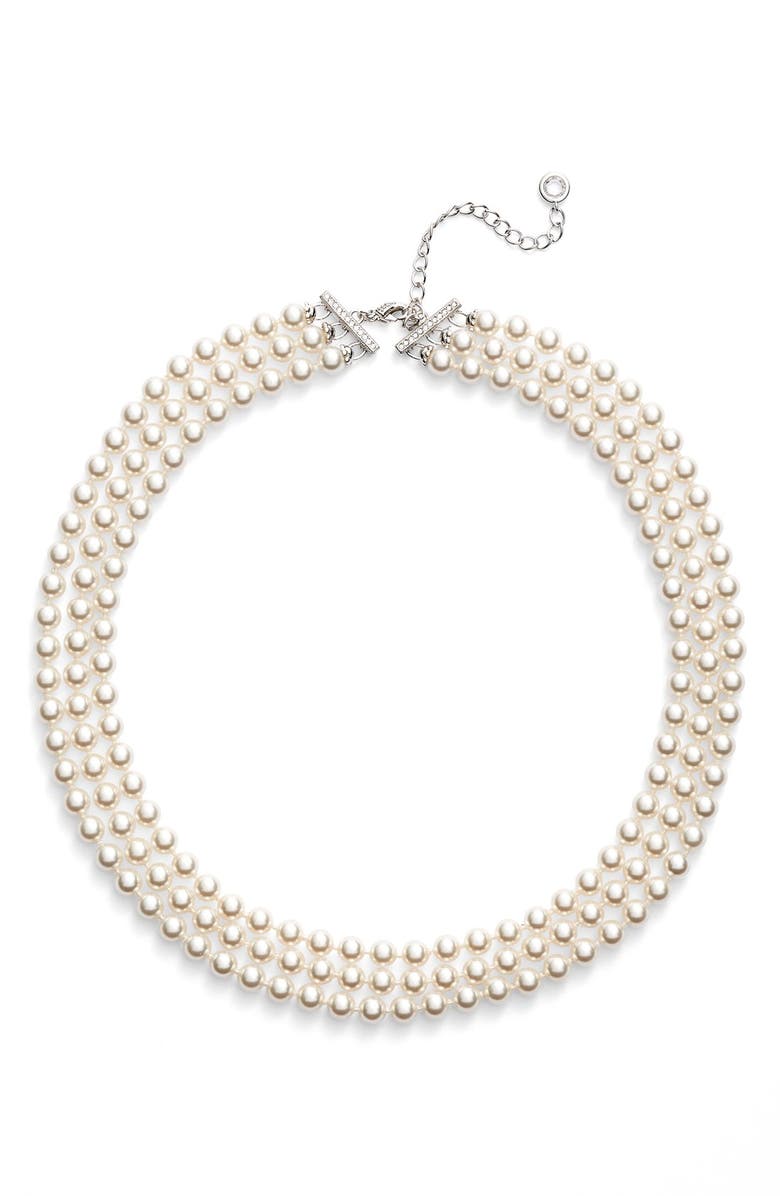 Nadri Multistrand Imitation Pearl Necklace, Alternate, color, 
