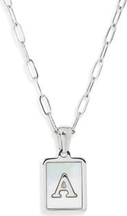 THE SIS KISS Ocean Drive Initial Pendant Necklace