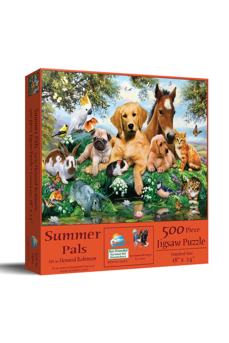 Summer Pals 500 piece Jigsaw Puzzle for Adults, Main, color, Multicolor