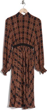 Longchamp Long Sleeve Silk Dress