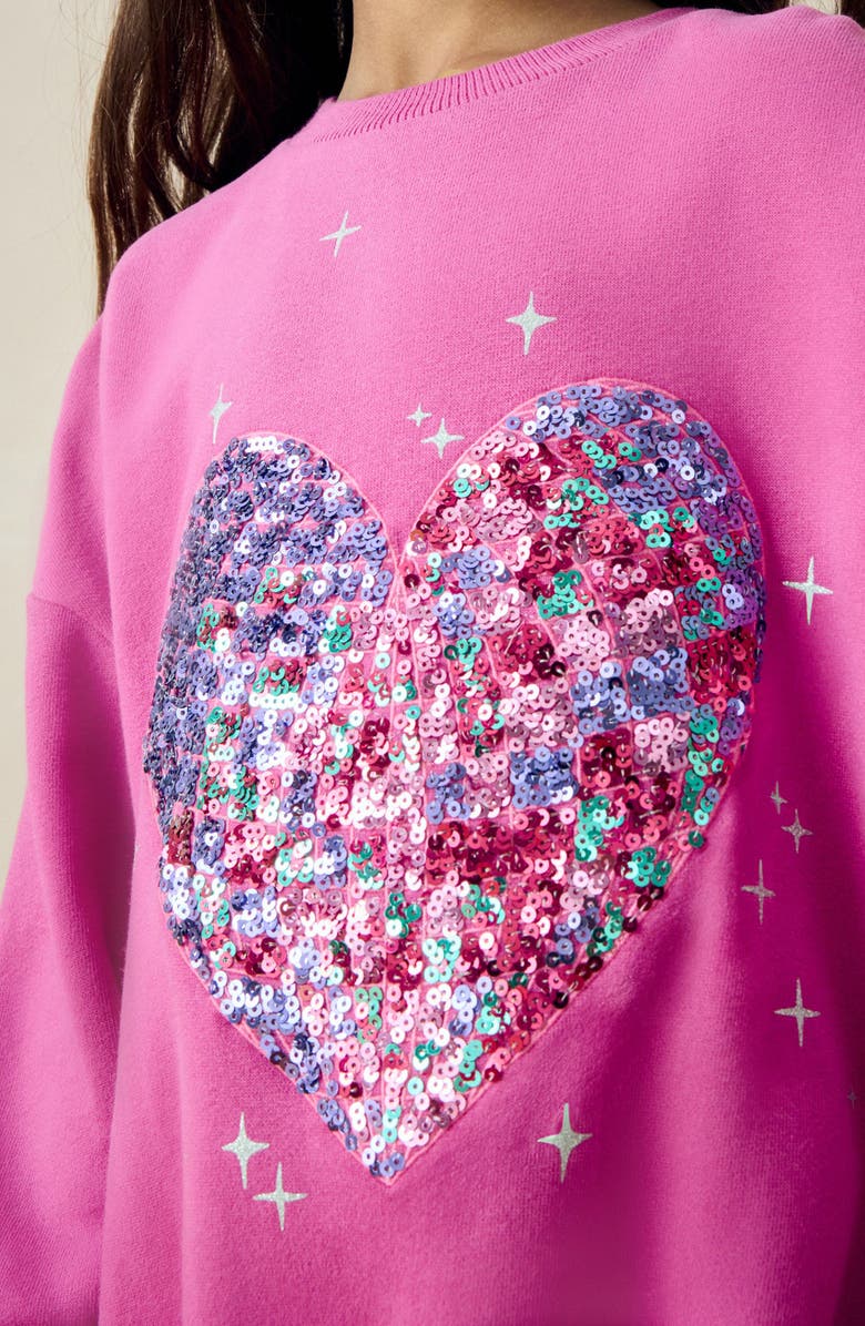 NEXT Kids' Heart Sequin Embellished Graphic Sweatshirt, Alternate, color, 