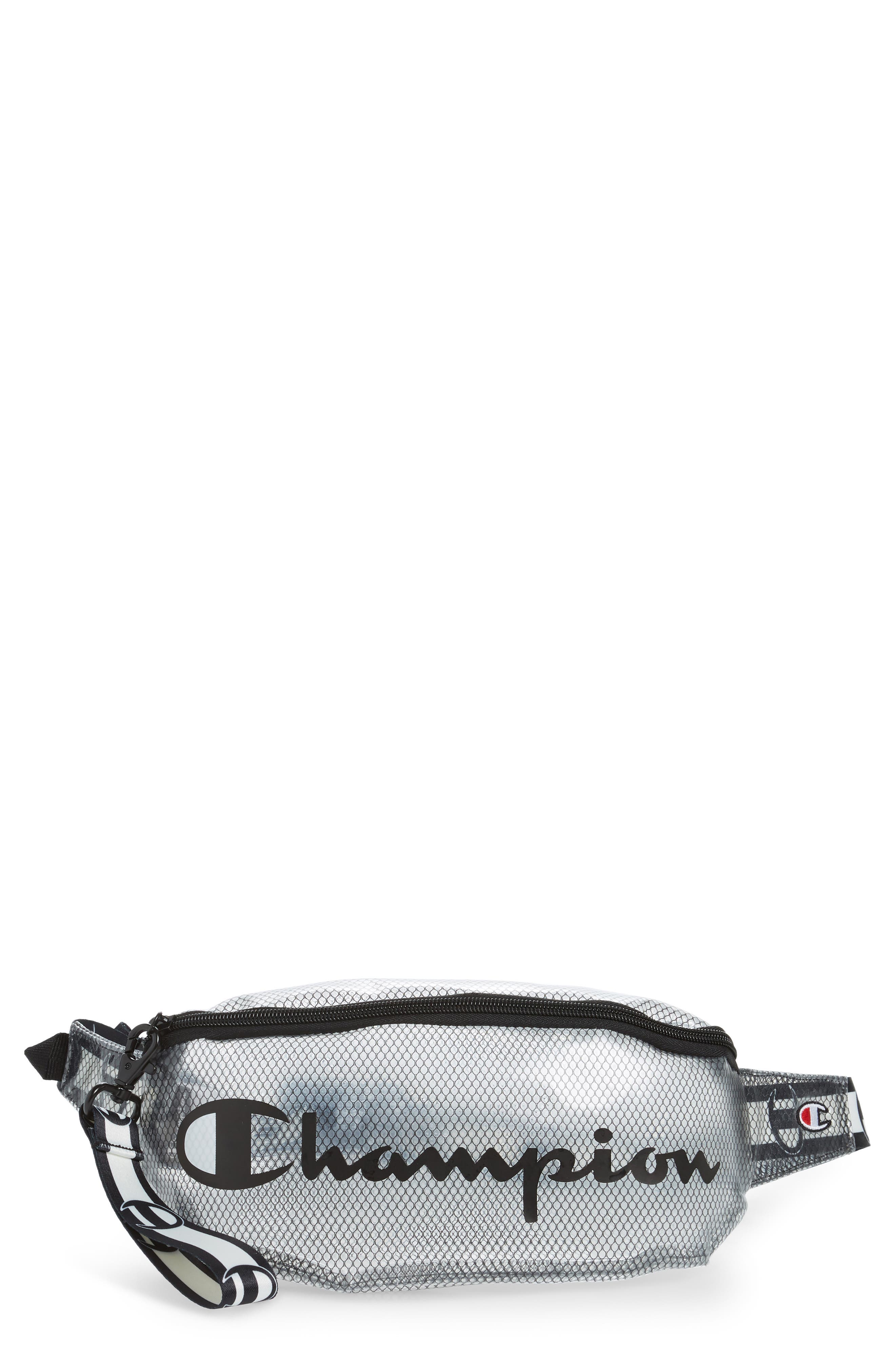 Champion Prime Logo Clear Belt Bag, Main, color, 