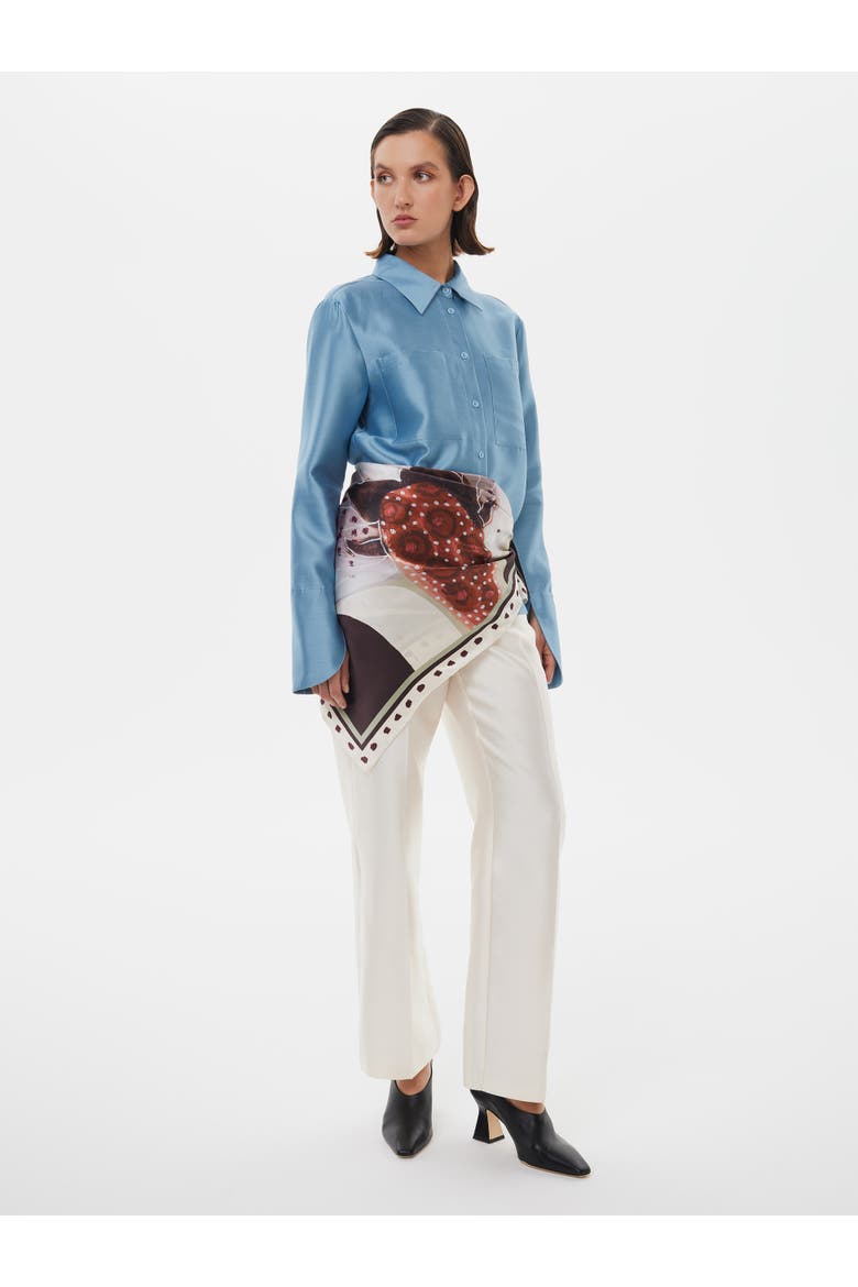 Hand Rolled Floral Silk Shawl, Main, color, Print 'the Botanists Gift'