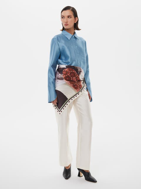 Hand Rolled Floral Silk Shawl