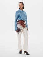 Alas Hand Rolled Floral Silk Shawl