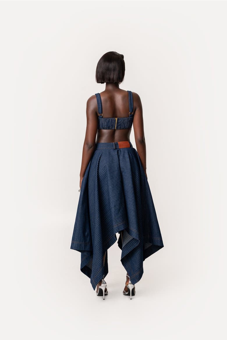Sabina Handkerchief Skirt, Alternate, color, Denim