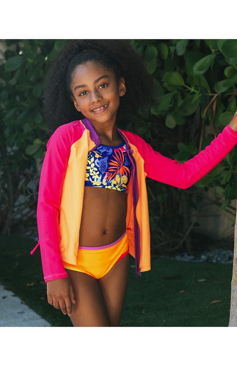 Girls Chlorine Resistant Criss Cross Bikini Top