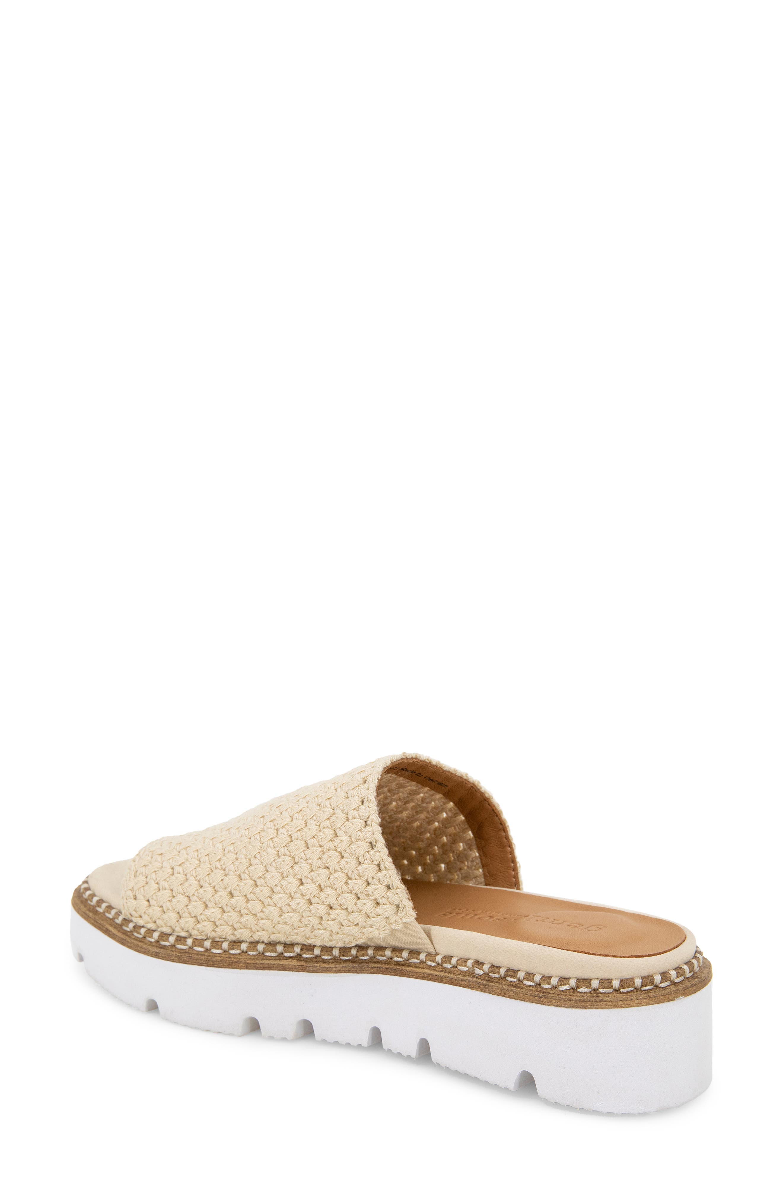 Gentle Souls Lavern Platform Slide Sandal, Alternate, color, Cream Fabric