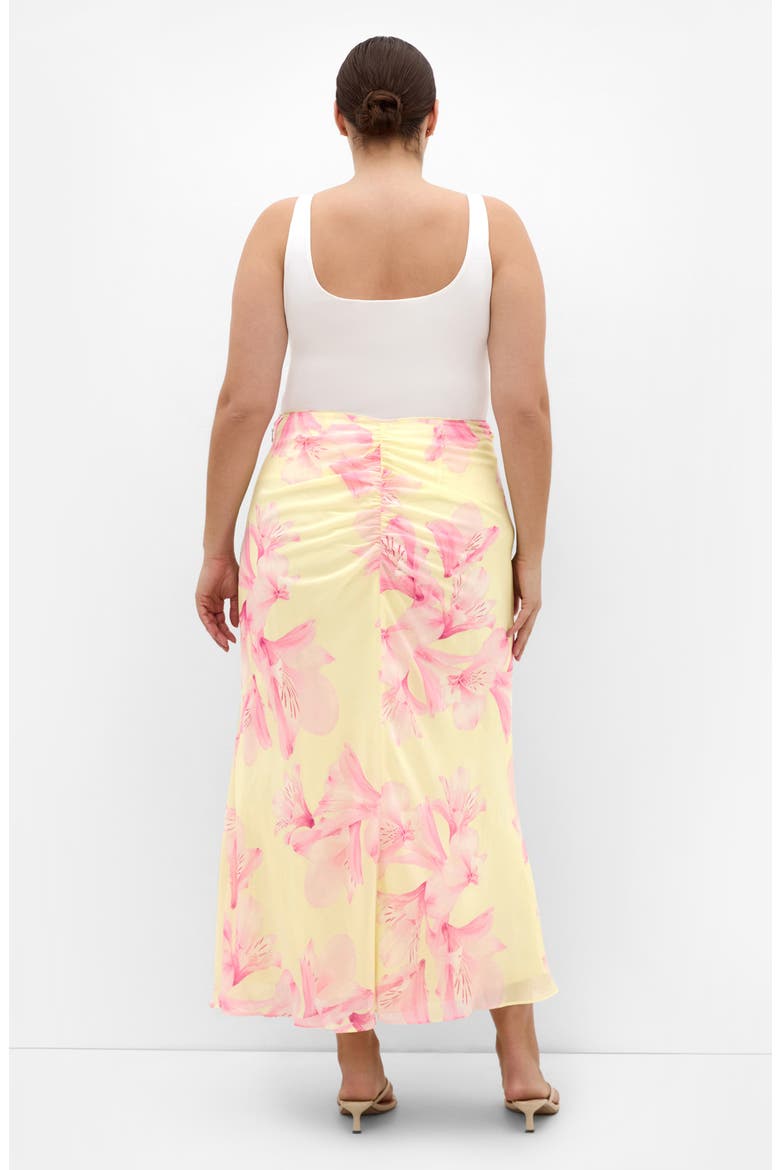 Soiree Print Ruched Maxi Skirt, Alternate, color, SOIREE LILY