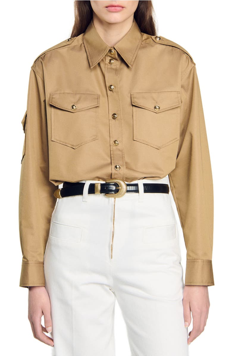 SANDRO Pocket shirt, Main, color, 