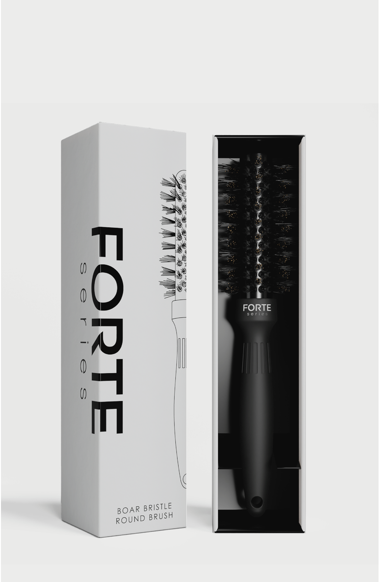 Forte Series Boar Bristle Round Brush, Alternate, color, Black