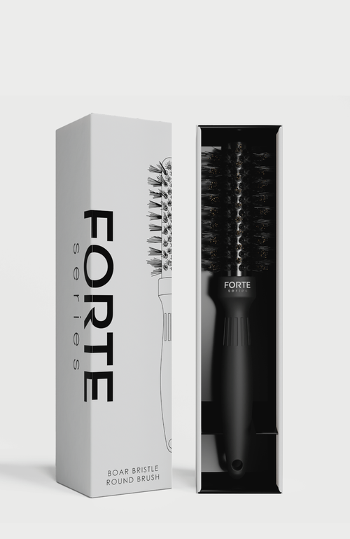 Forte Series Boar Bristle Round Brush In Black