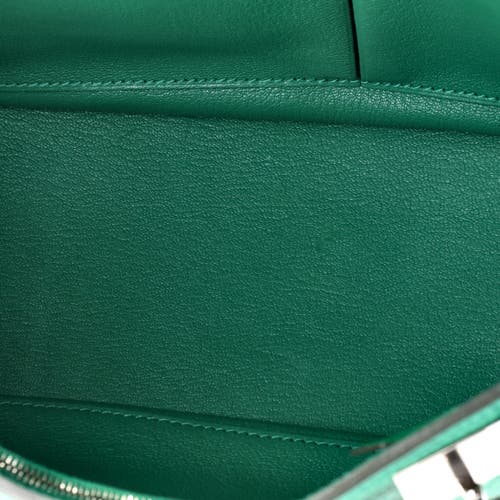 Pre-owned Hermes Hermes Jypsiere Bag Clemence 28 In Green
