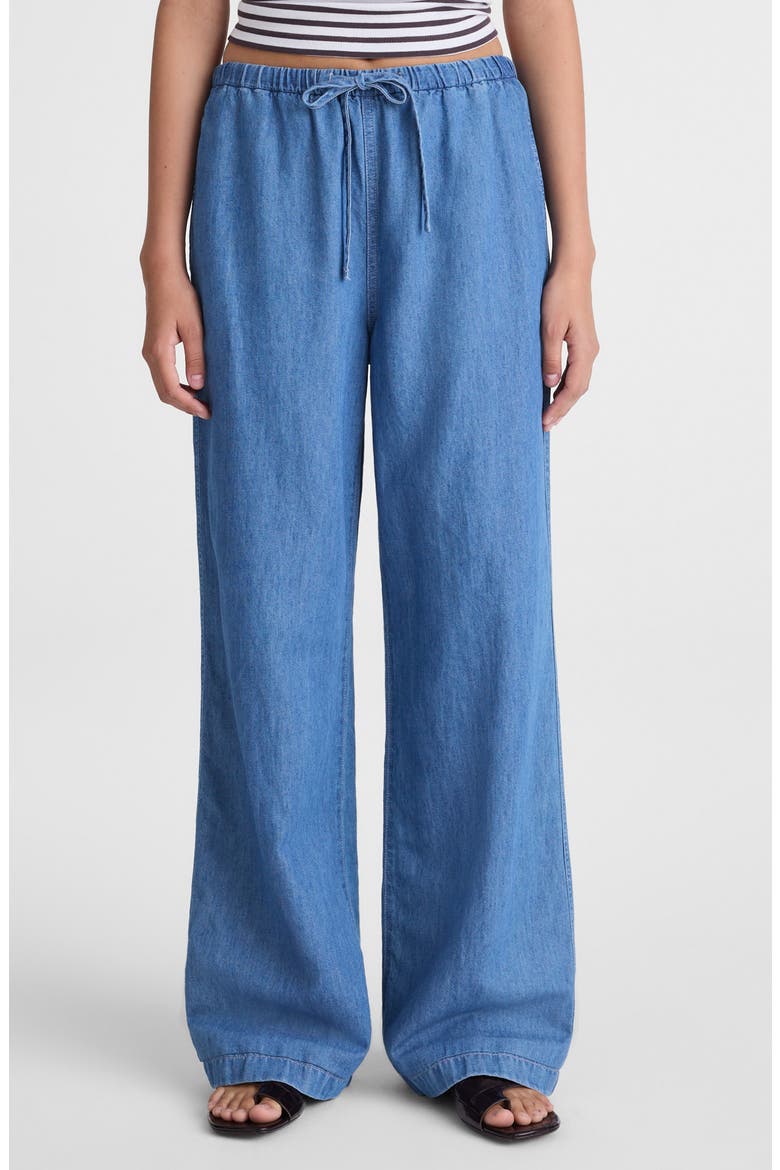 Denim Pull-On Pants, Main, color, IRVING WASH