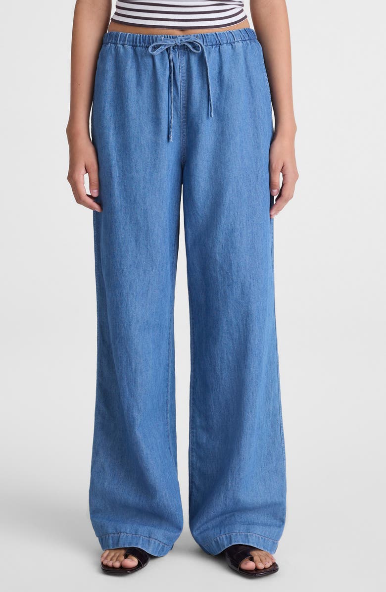 Madewell Denim Pull-On Pants, Main, color, Irving Wash