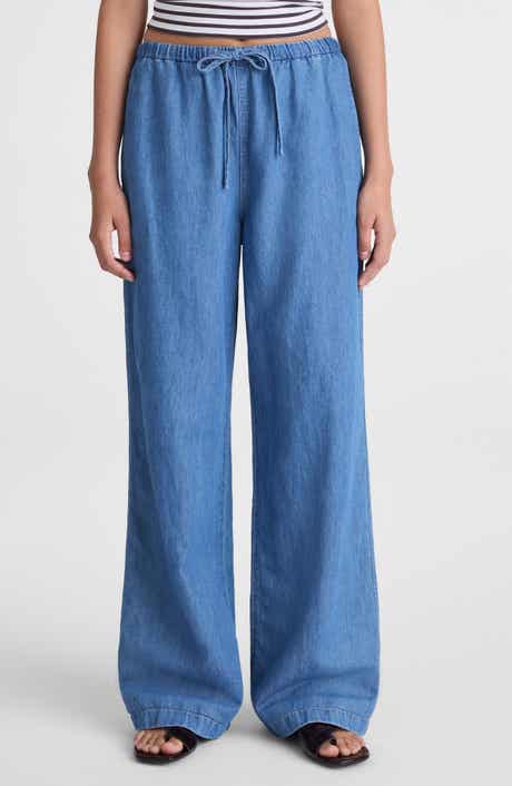 Denim Pull-On Pants