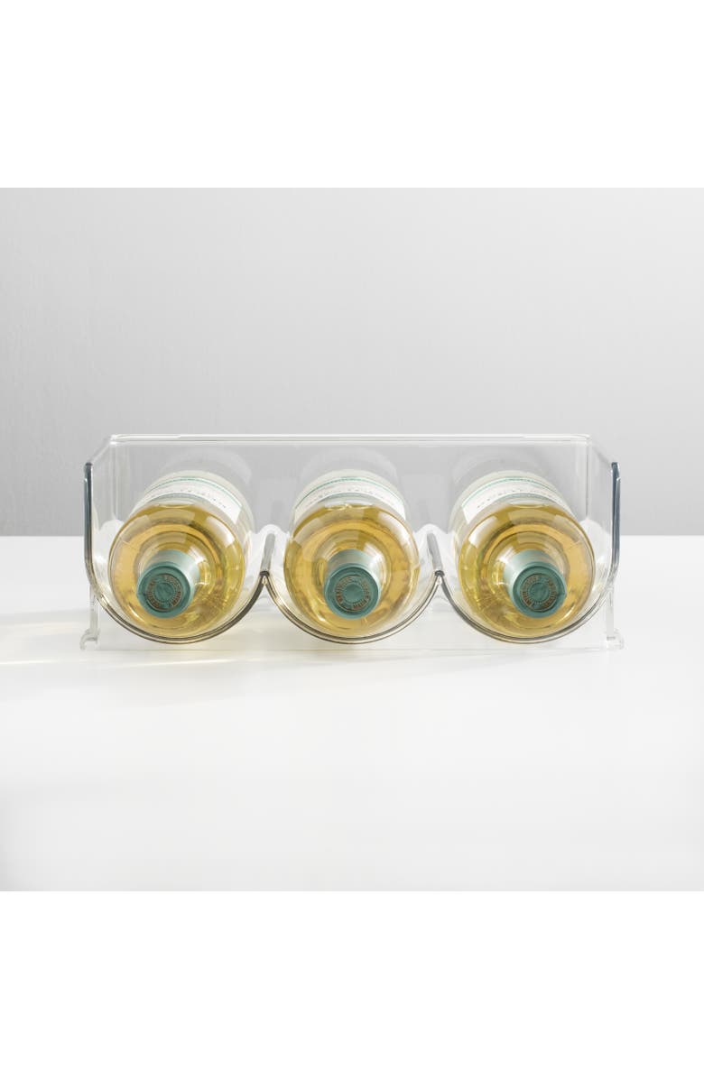 mDesign Plastic Free-Standing Stacking 3 Bottle Wine Storage Rack, 2 Pack, Alternate, color,