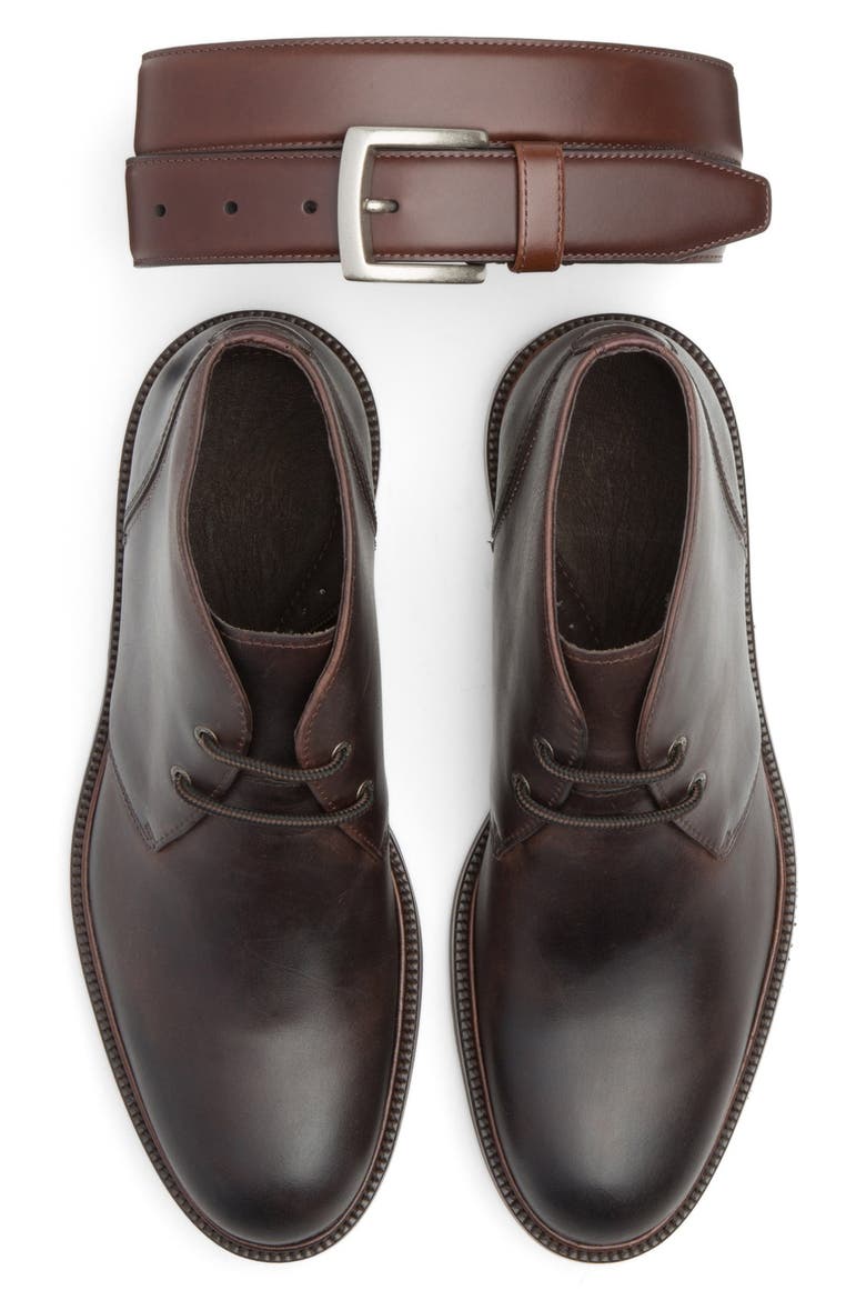 Calfskin Belt, Alternate, color, DARK BROWN