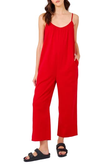 Hurley New Heights Jumpsuit In Red