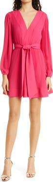 Milly Liv Long Sleeve Pleated Dress