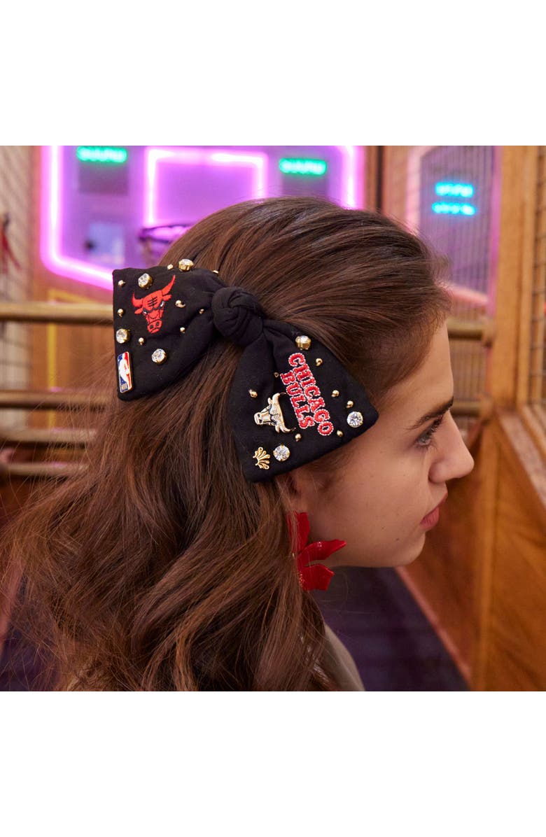 Lele Sadoughi NBA Chicago Bulls Bow Barrette, Alternate, color, 