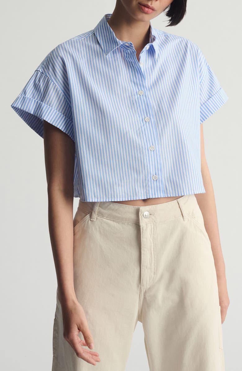 Brooklyn Industries Crop Button-Up Shirt, Main, color, 