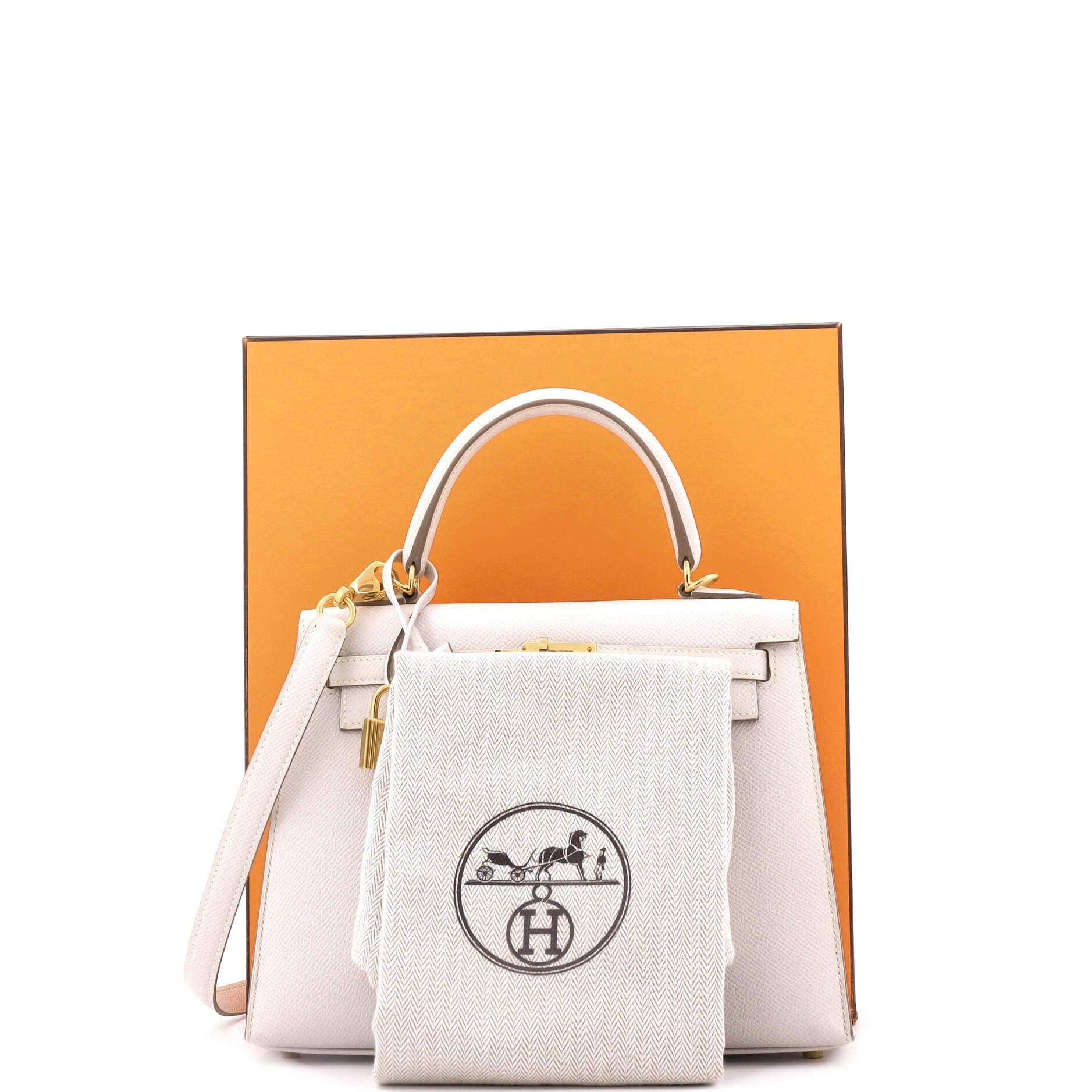 Pre-Owned Hermes Kelly Handbag Grey Epsom with Gold Hardware 25, Alternate, color, 