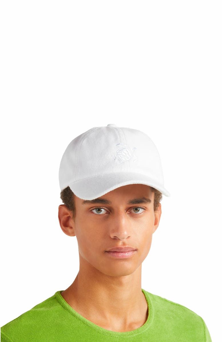 Vilebrequin Men's Solid Terry Cap, Alternate, color, Blanc