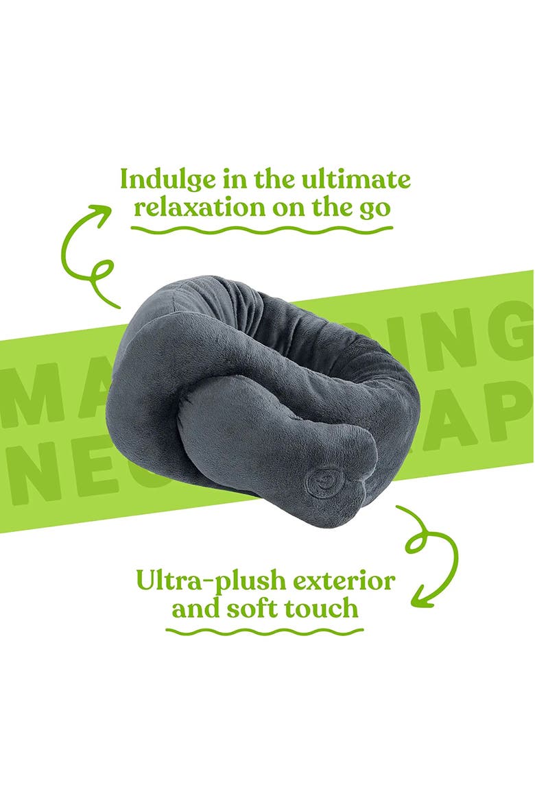 Portable Neck & Shoulder Adjustable Massaging Wrap Gray, Alternate, color, Grey