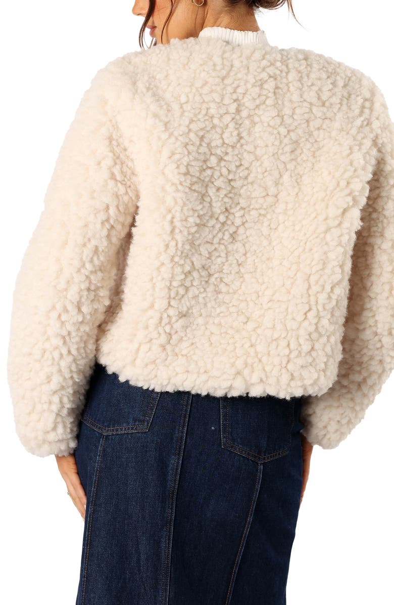 Petal & Pup Haisley Teddy Fleece Jacket, Alternate, color, Cream