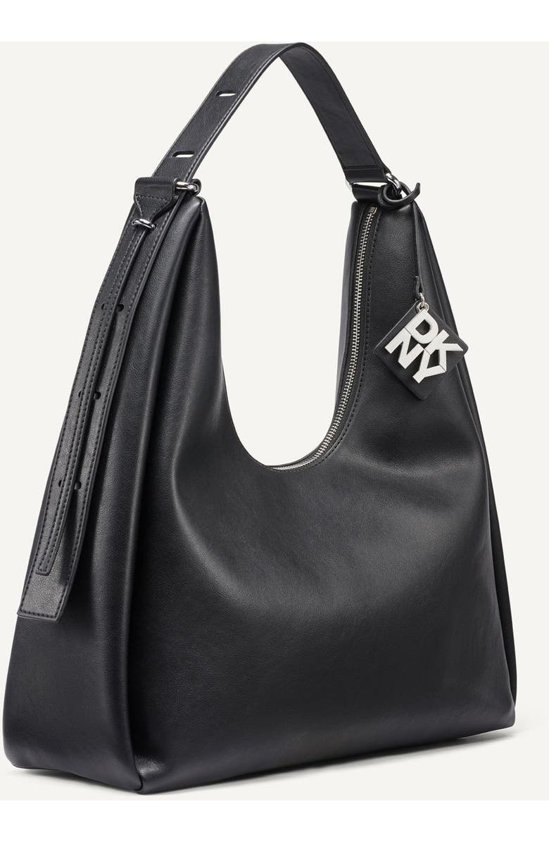 DKNY Elicia Large Hobo, Alternate, color, Black/Silver