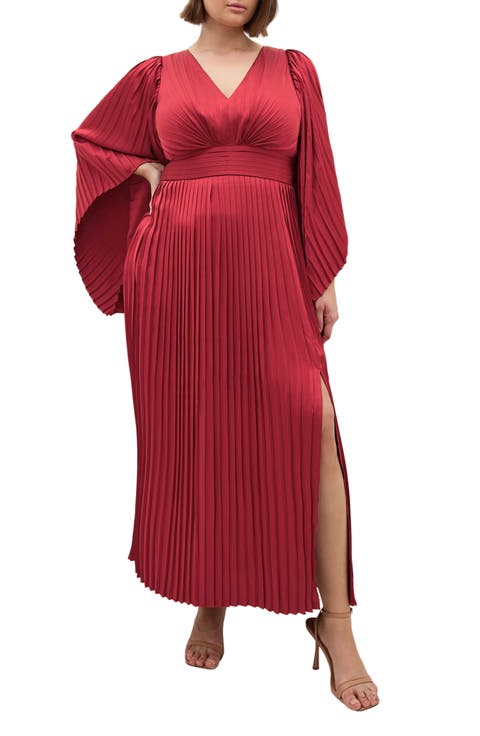 Carmina Long Sleeve Maxi Dress (Plus)